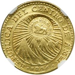 Costa Rica. Escudo, ND. NGC AU50