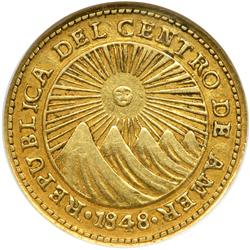 Costa Rica. 1 Escudo, 1848-CR JB. NGC EF45