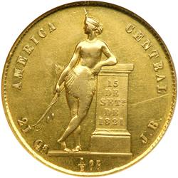 Costa Rica. 1/2 Onza, 1850-JB. NGC AU55