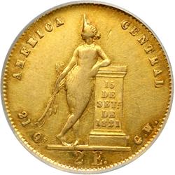 Costa Rica. 2 Escudos, 1855-GW. ICG EF40