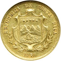 Costa Rica. 2 Pesos, 1876-GW. NGC EF45