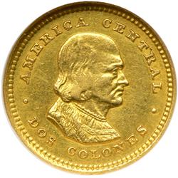 Costa Rica. 2 Colones, 1915. NGC AU58