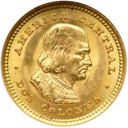 Costa Rica. 2 Colones, 1926. NGC MS64
