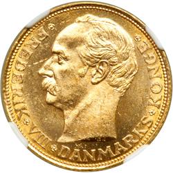 Denmark. 20 Kroner, 1912-VBP GJ. NGC MS64