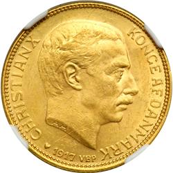 Denmark. 20 Kroner, 1917. NGC MS63