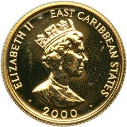 East Caribbean States. 2000 Cents (20 Dollars), 2000. BU