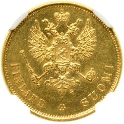 Finland. 10 Markkaa, 1878-S. NGC MS62