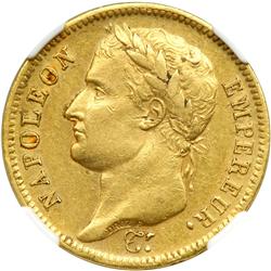 France. 40 Francs, 1811-A. NGC EF45