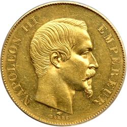 France. 50 Francs, 1855-A. PCGS AU55