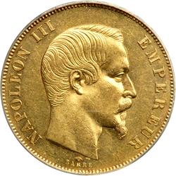 France. 50 Francs, 1857-A. PCGS AU58