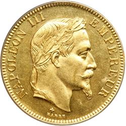 France. 100 Francs, 1869-BB (Strasbourg). PCGS MS63