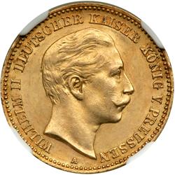 German States - Prussia. 10 Marks, 1905-A. NGC AU