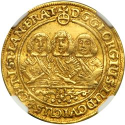 German States - Silesia-Liegnitz-Brieg. Ducat, 1660. NGC EF