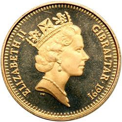 Gibraltar. 70 Ecus - 50 Pounds, 1991. PF