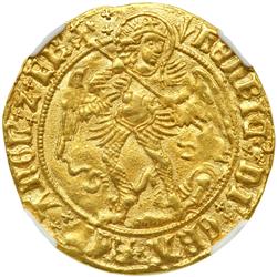 Great Britain. Angel, ND. NGC AU55