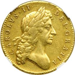 Great Britain. 5 Guineas, 1682. NGC VF35