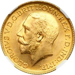 Great Britain. Sovereign, 1925. NGC MS66