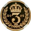 Image 2 : Great Britain. Maundy Set of four coins (4 Pence, 3 Pence, 2 Pence and Pence) struck in Gold, 2002. 