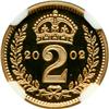 Image 3 : Great Britain. Maundy Set of four coins (4 Pence, 3 Pence, 2 Pence and Pence) struck in Gold, 2002. 