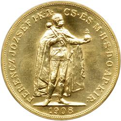 Hungary. 100 Korona, 1908-UP. BU