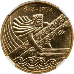 Iceland. 10,000 Kronur, 1974. NGC MS65