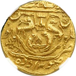 India - Awadh. Ashrafi, AH.1242/ 8. NGC MS65