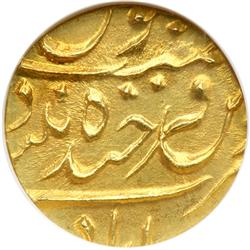 India - Hyderabad. 1/4 Ashrafi, AH 1317 (1899). NGC MS64