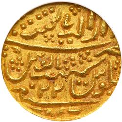 India - Jaisalmir. Nazarana Gold Mohur, Year 22. NGC AU58