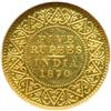 Image 2 : British India. 5 Rupees, 1870-C. NGC MS62