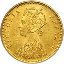 British India. Mohur, 1881. PCGS MS62