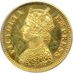 British India. Proof Restrike Half Pice in gold, 1897. PCGS PF63