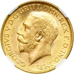 British India. Sovereign, 1918-I. NGC MS64