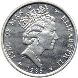 Great Britain - Isle of Man. Platinum Noble, 1985. BU