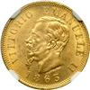 Image 1 : Italy. 10 Lire, 1863-T BN. NGC MS63