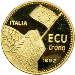Italy. Ecu D'Oro, 1992. PF