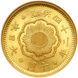 Japan. 10 Yen, 1909. NGC MS63