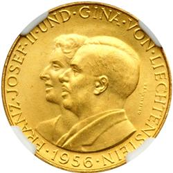 Liechtenstein. 25 Franken, 1956. NGC MS64
