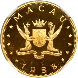 Portuguese Colonies - Macao. 1000 Patacas, 1988. NGC PF69