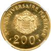 Image 2 : Monaco. 200 Francs, 1966. NGC MS66