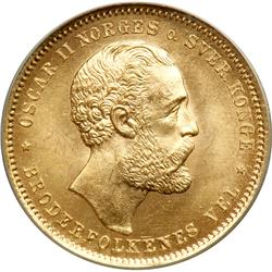 Norway. 5 Species-20 Kroner, 1875. ANACS MS65
