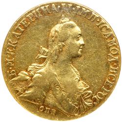 Russia. 10 Roubles, 1766-SPB. NGC VF35