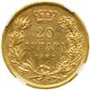 Image 2 : Serbia. 20 Dinara, 1882-V. NGC AU53