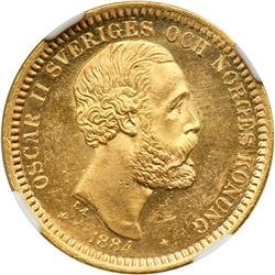 Sweden. 20 Kronor, 1884-EB. NGC MS64