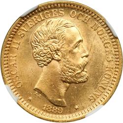 Sweden. 20 Kronor, 1889-EB. NGC MS64