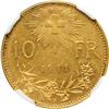 Image 2 : Switzerland. 10 Francs, 1911-B. NGC AU58