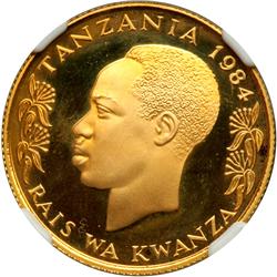 Tanzania. 1000 Shilingi, 1984. NGC PF67