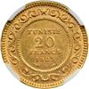 Image 2 : Tunisia. 20 Francs, AH.1321/1903-A. NGC MS62