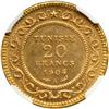 Image 1 : Tunisia. 20 Francs, AH.1321/1904-A. NGC MS63