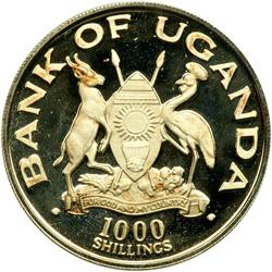 Uganda. 1000 Shillings, 1981. PF