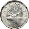Image 2 : Canada. 25 Cents, 1938. NGC MS63